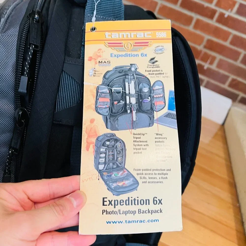 BRAND NEW Tamrac 5586 Expedition 6X Photo Camera Lens Backpack Black Bag w TAGS